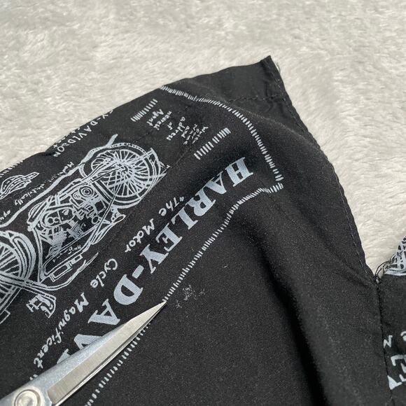 Harley Davidson Tori Richard Hawaiian Shirt Mens Medium Loop Collar Hula Biker - Picture 10 of 14